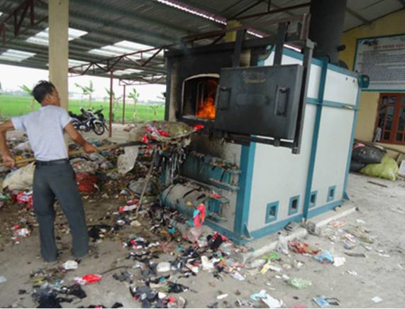 Lò đốt rác thải tại Vĩnh Phúc